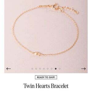 Catbird twin hearts bracelet